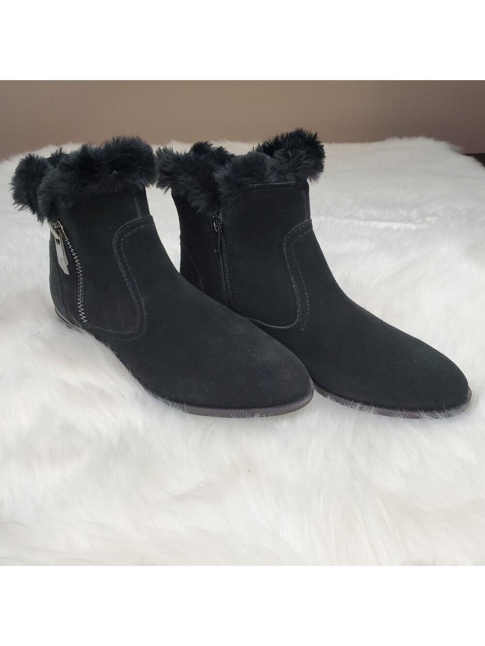 Marc Fisher Rasill Black Suede Ankle Bootie Size 6.5